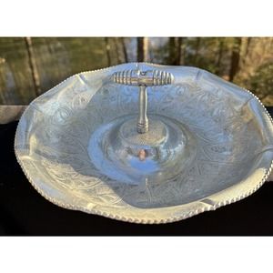 Stunning Hand Hammered Aluminum Basket By Wilson Specialties Amazing Details!